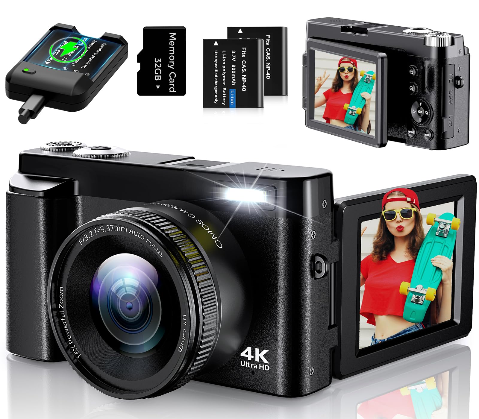N80 4Kデジタルカメラ 48MP Amazon.com : 4K Digital Camera for Photography, UHD